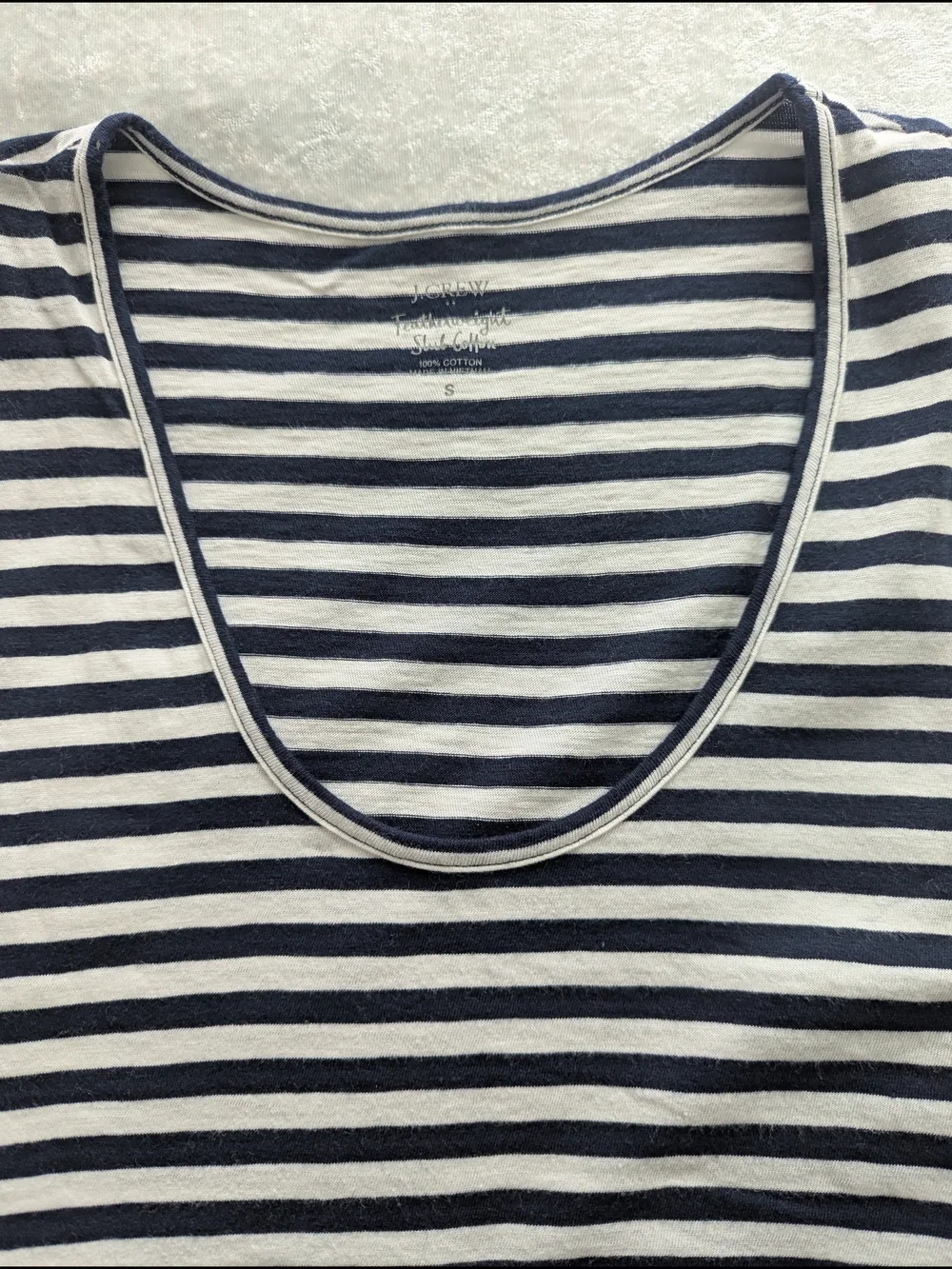 J. Crew Navy/White Striped Tank Top and Navy Bermuda Shorts